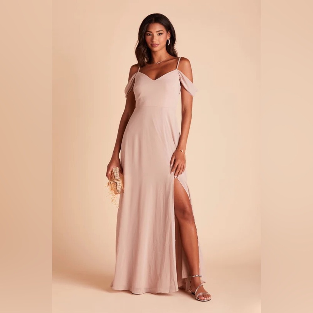 Taupe Chiffon Gown Size 12 - Picture 5 of 5
